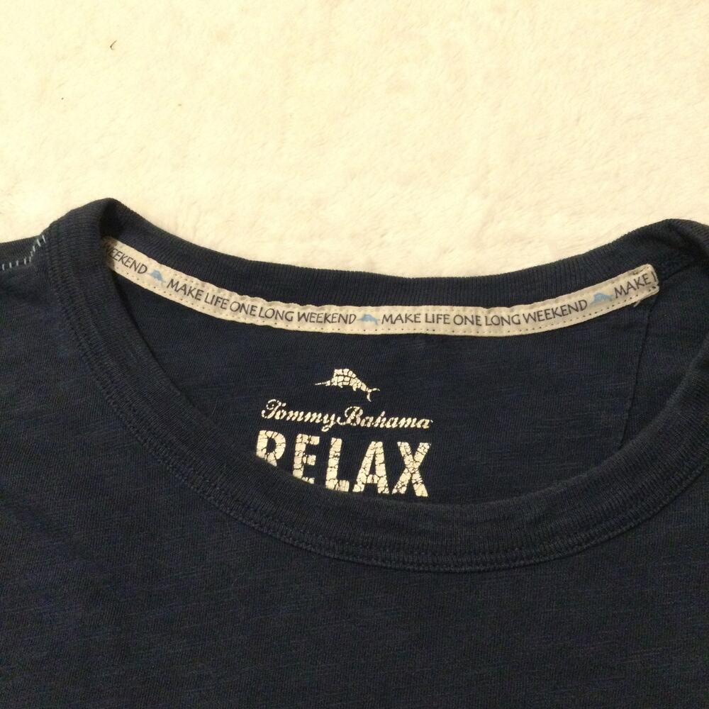 Tommy Bahama Navy Blue Long Sleeve Shirt Palm Spring Mens Size‎ 3XL - Picture 2 of 11